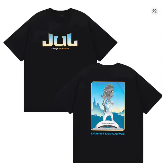 Fashion Rapper Jul Mens Tshirt Orange Velodrome Album 2026 Graphic T Shirt Men Women ONeck Cotton Short Sleeve Top Streetwear