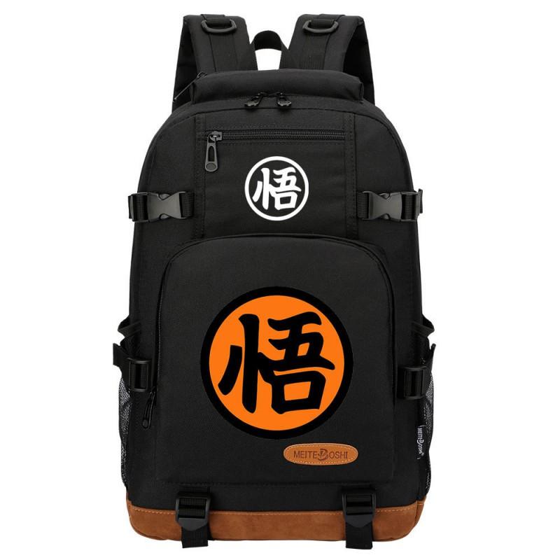 Dragon Ball Print Oxford Backpack School College Travel Lightweight Dual-Strap Laptop Bag Unisex 20L Capacity