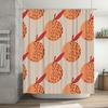 Modern Bathroom Decor: Peach Fruit Print Shower Curtain For Home Bathing Room