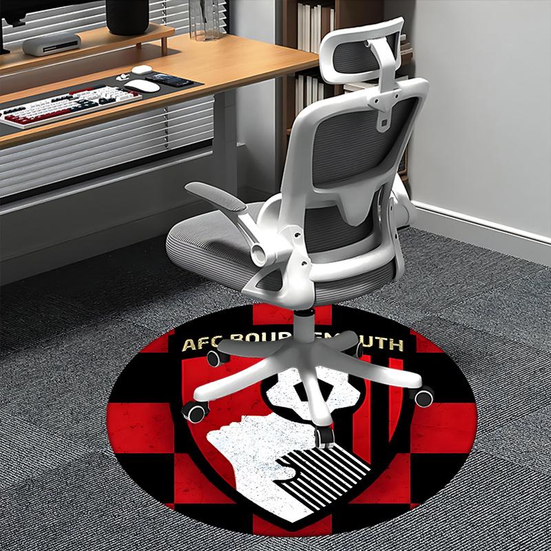 

AFC Bournemouth,Soccer Badge Chair mat Round Rug-Office carpet, Machine Washable, Non-slip, Suitable for Living Rooms, Bedrooms, Entryways, 80cm by 80cm