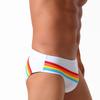 Men's  Fashion Sexy Swim Brief Sexy Stripes UXH Brand Swimsuit for Men Surfing Swimwear Beach Shorts
