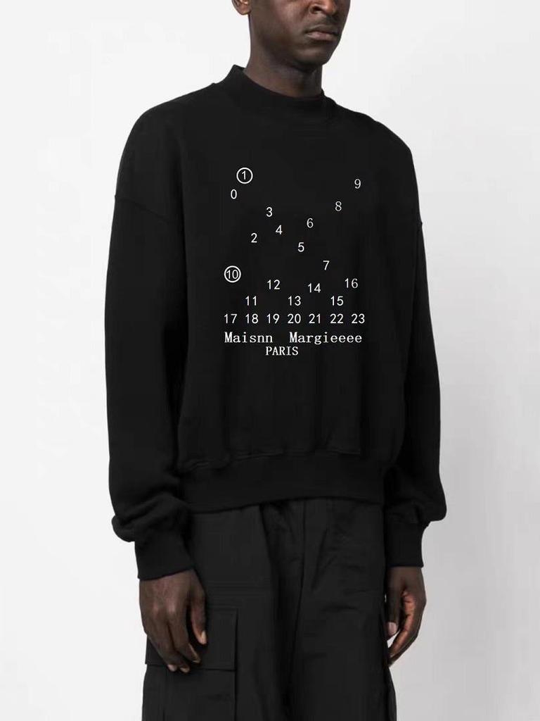 Men's Embroidered Letter Long Sleeve Sweatshirt