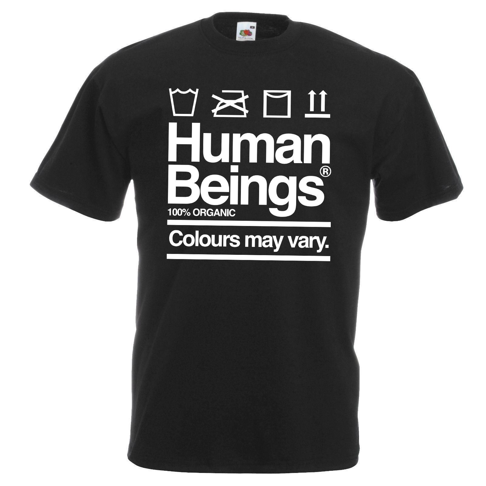 Adults Huunisex Beings Colours May Vary AntiRacism Unisex Black TShirt S