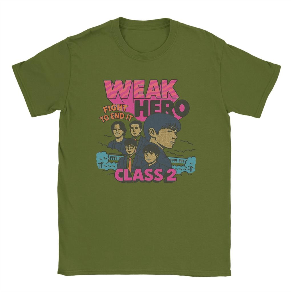 Weak Hero Class T-Shirt Men Novelty 100% Cotton Tees O Neck Short Sleeve T Shirt 4XL 5XL Clothing