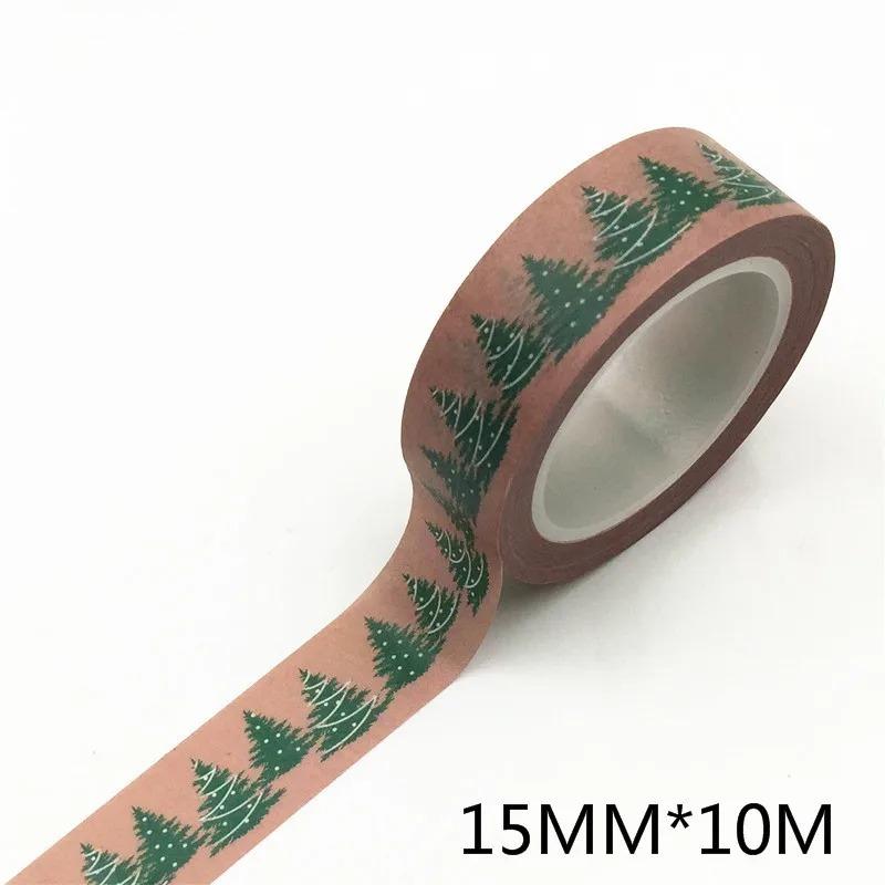 

Набор декоративного рождественского и хэллоуинского васи-скотча 10 м рисовая бумага DIY скрапбукинг клейкая маскировочная лента канцелярские товары