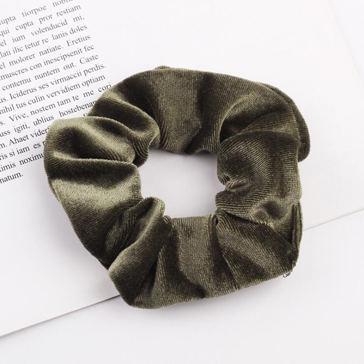 Elegant Velvet Hair Ring Scrunchie Women Girls Elastic Hair Rubber Bands Gum Accessories Tie Hair Rope Ponytail Holder Headdress