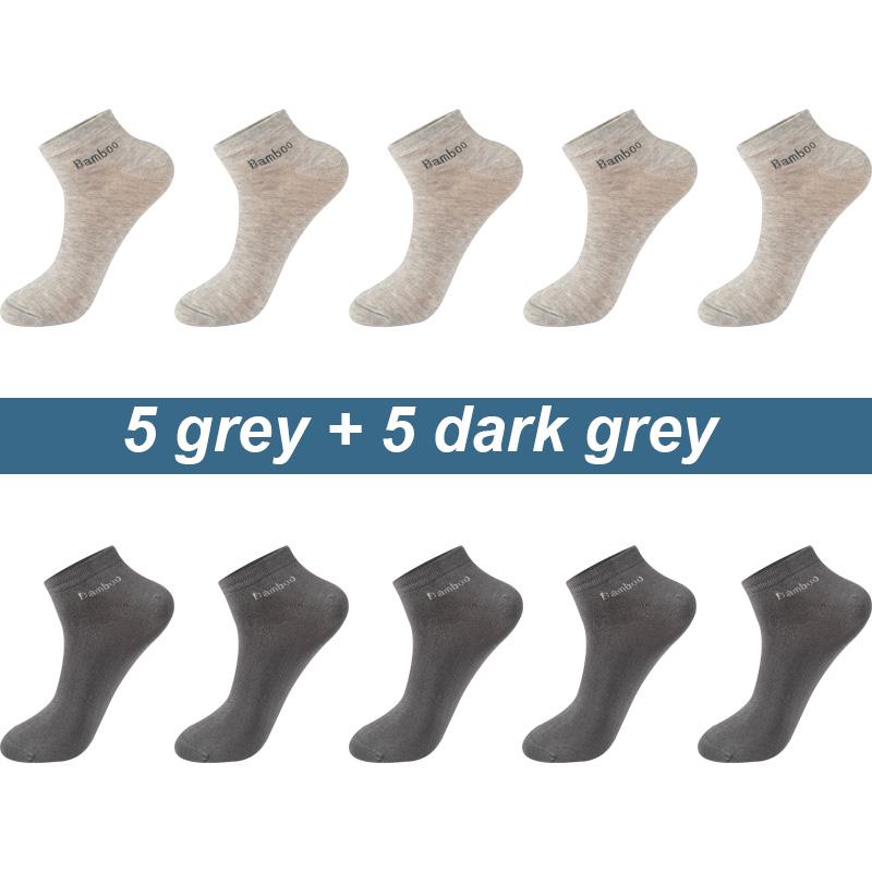 10 Paare/los Männer Bambus Faser Socken Kurze Casual Atmungsaktive Anti-Bakterielle Mann Ankle Socken Hohe Qualität Neue Schwarz Busines