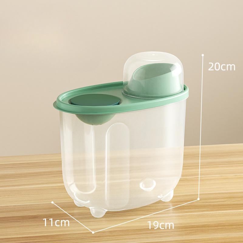 

Ящик для хранения зерна Емкость для хранения зерна Герметичный пищевой бак Пластиковый ящик для хранения зерна Хранение зерна 2.1L светло-зеленый