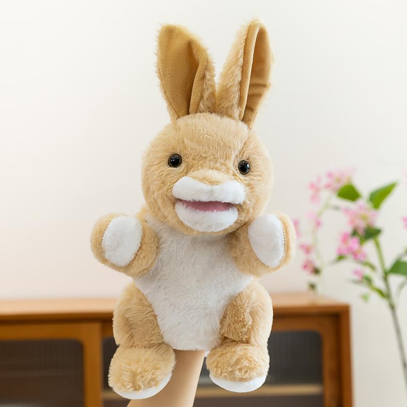 Stuffed Plush Animals Toys Hand Finger Story Puppet Kawaii Dolls Educational Pig Cat Gorilla Baby Toys  Children GIft H1