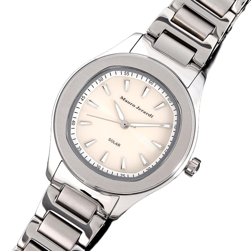 Mauro Geraldi Solar All Stainless 3 ATM Water Women's Watch, Steel, Resistant, MJ054-3