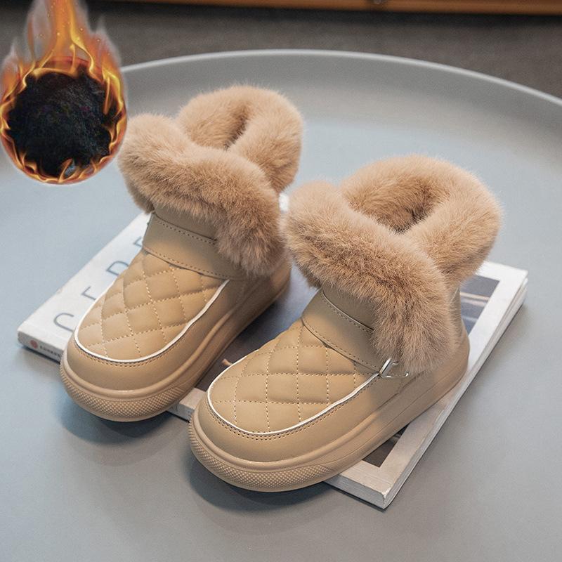 Korean Version Cute Children's Velvet Thickened Snow Boots, Winter New Student Cold-proof Cotton Boots