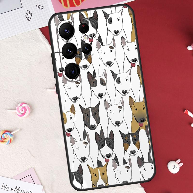 

English Bull Terrier Dog Case For Samsung Galaxy S26 Ultra S20 S21 S22 S23 S24 S25 Ultra S10 Plus S25 FE Cover Shell Galaxy S26