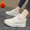 Stepping On Shit Plus Velvet Warm Cotton Shoes Women's Winter Big Cotton Shoes Velcro Bread Casual Snow Boots