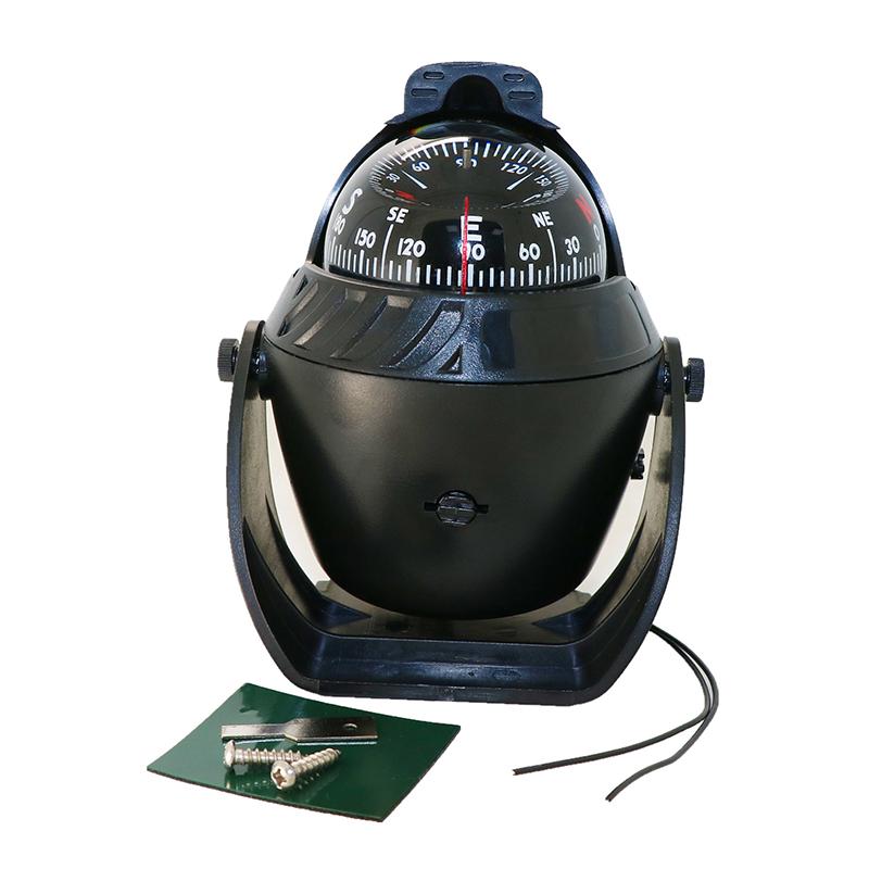 12V Marine Navigationskompass mit elektronischem LED-Licht, elektronischer See-Drehkompass für Marineboote