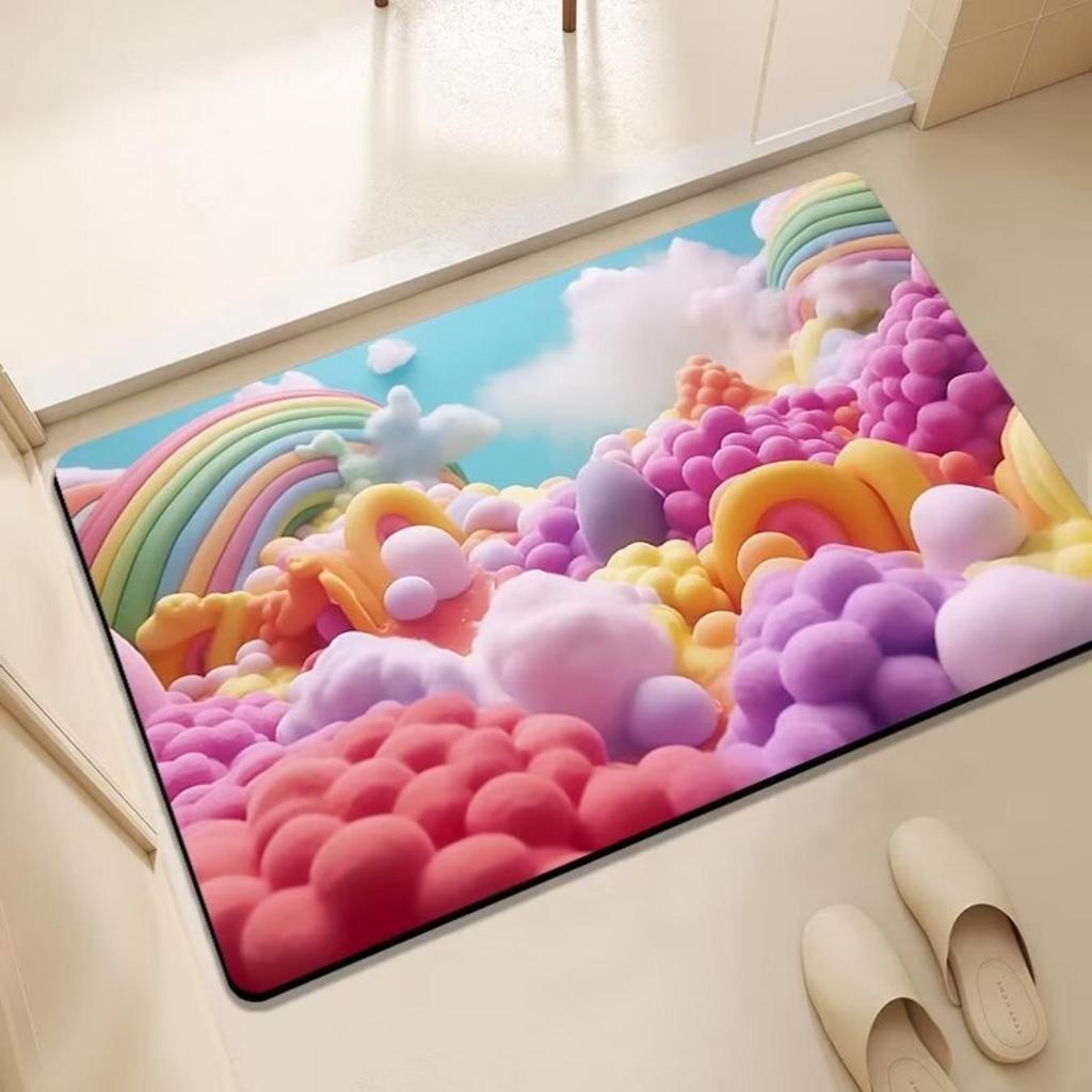 Rozsievková potlač Kúpeľňa Zahusťovacia rohož Vaňa Protišmykové koberce V umývadle Vaňa Bočná podlaha Koberec Sprcha Rohožka pred dverami Pamäťová pena 3D podložka