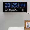 Wall-Mounted LED Clock with Temperature Display and Perpetual Calendar