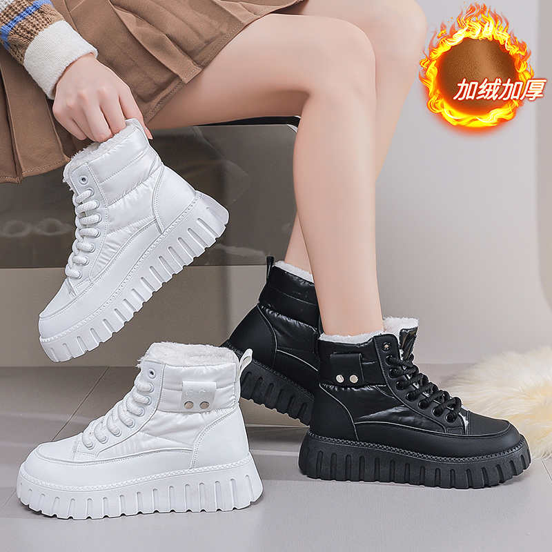 Fashion Big Sole Camp Women's Height Sneakers Orange Sneakers Women Shoes High Heels White Sports Sunny Sports Wide Foot Class