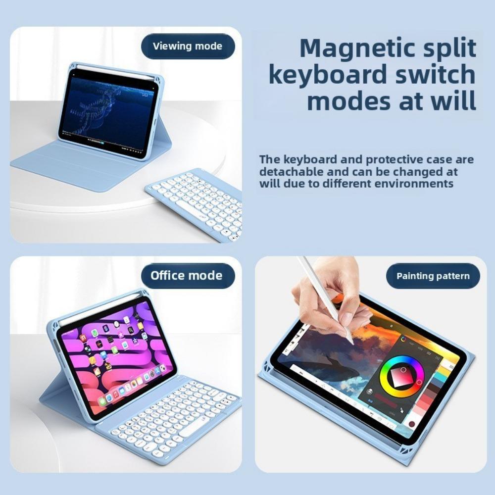 Bluetooth Tastatur und Hülle Set für Huawei MatePad SE 11 2024 mit Luftstift-Schlitz Magnetische Hülle