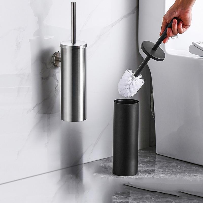 Wall Mounted Toilet Bowl Brush Soft Bristles Toilet Cleaning Brush With Holder Deeply Cleaning Toilet Brush Easily Use