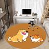 1 Stück Puppy Friends Büro Runder Teppich, Unter Bürostühlen Schlafzimmer Wohnzimmer Heimdekoration, Zimmer Deko