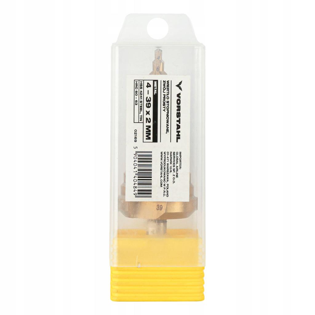 Stepped DRILL HSS > 4-39MM X 2mm < Vorstahl
