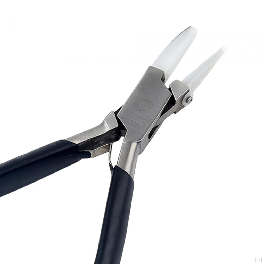 Clește cu fălcile plate din nailon dublu Clește Jaw Unelte DIY Mânere antiderapante Sertizare bijuterii pentru