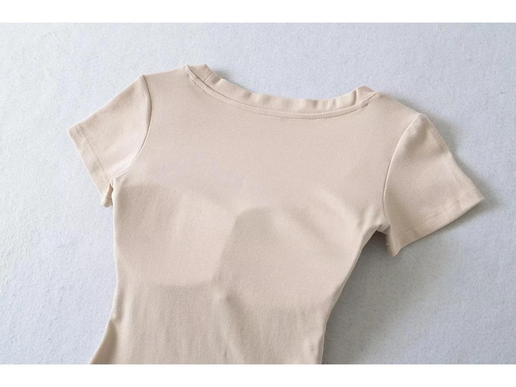 Women's Cartoon Chest Pad T-Shirt: Enhances Bust, Straight Shoulders, Short Sleeve Summer Vest