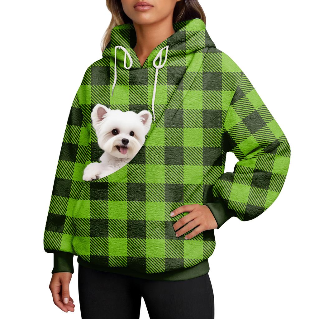 Women's Pullover Striped Print Top Long Sleeve Sports Flannel Top