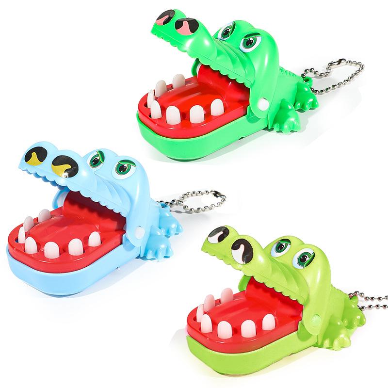 Забавный кусающий крокодиловый рот брелок мультфильм животное пресс зубы кусают пальцы — фото 14