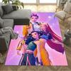 Colorful Fashion Friends Floor Rug Office Rug Perfect for Balcony Kitchen Game Room Hallway Antislip Carpet Anime Office Decor Gift for Festivals