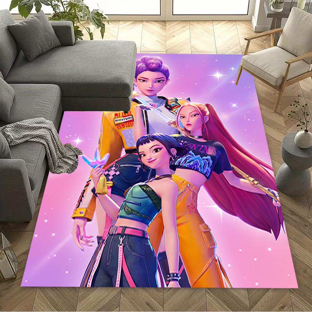 Colorful Fashion Friends Floor Rug Office Rug Perfect for Balcony Kitchen Game Room Hallway Antislip Carpet Anime Office Decor Gift for Festivals