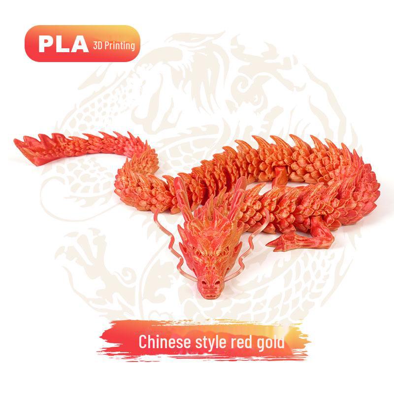 "Handcrafted 3D Printed Crystal Dragon Ornaments - Chinese Dragon & Dragon Egg Toys"