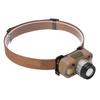 Mini Headlamp Type C USB Rechargeable Brown IPX4 Waterproof Lightweight Portable Headlight for Camping