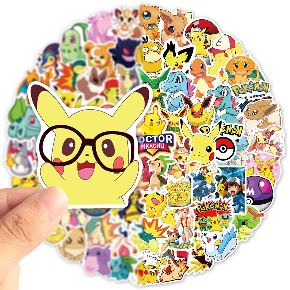 10/30/50/100pcs Anime Graffiti Stickers Cute Pikachu Decals Water Bottle Notebook Skateboard Kawaii Cartoon Sticker Pack