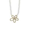 Gold And Classy Silver Pearl Flower Necklace For Women Ideal For Fashionforward Looks In 2024 Season Fall