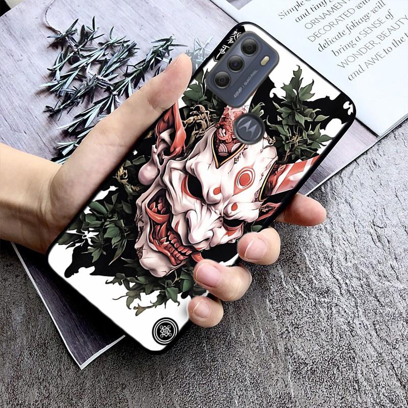 

Японская маска Они Дьявол Чехол для телефона для Moto G85 G55 G05 G14 G75 G31 G50 G10 G20 G30 G60 G13 G32 G84 G54 G53 G72 G24 Power Moto G24 Power