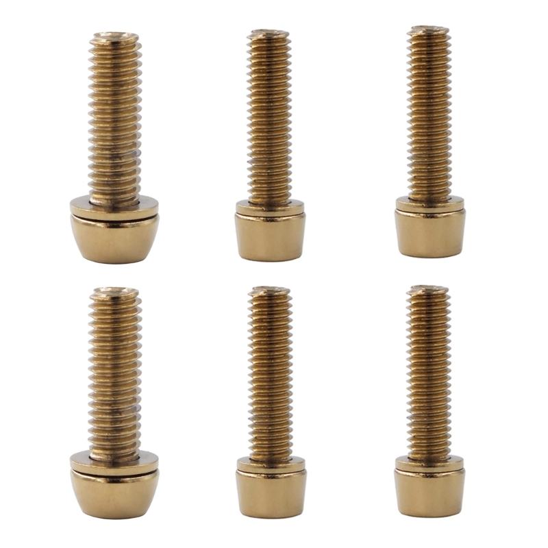 Skrutky na riadidlá bicykla Farebná oceľ M5/6x20MM MTB bicykel Riadidlá Predstavec Podložky Skrutky V Skrutky