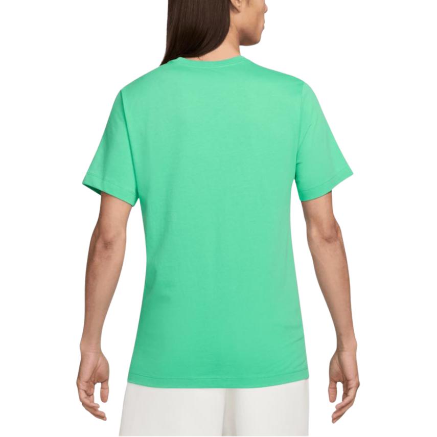 Nike Swoosh Printed Round Neck Pure Cotton T Shirt Men's Green DX1986-363