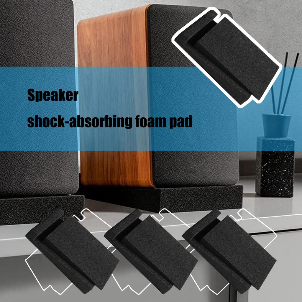 Shock Absorbing Speaker Sponge Pad Vibration Damping Desktop Base Enhances Low Frequency Performances Anti Slip Design