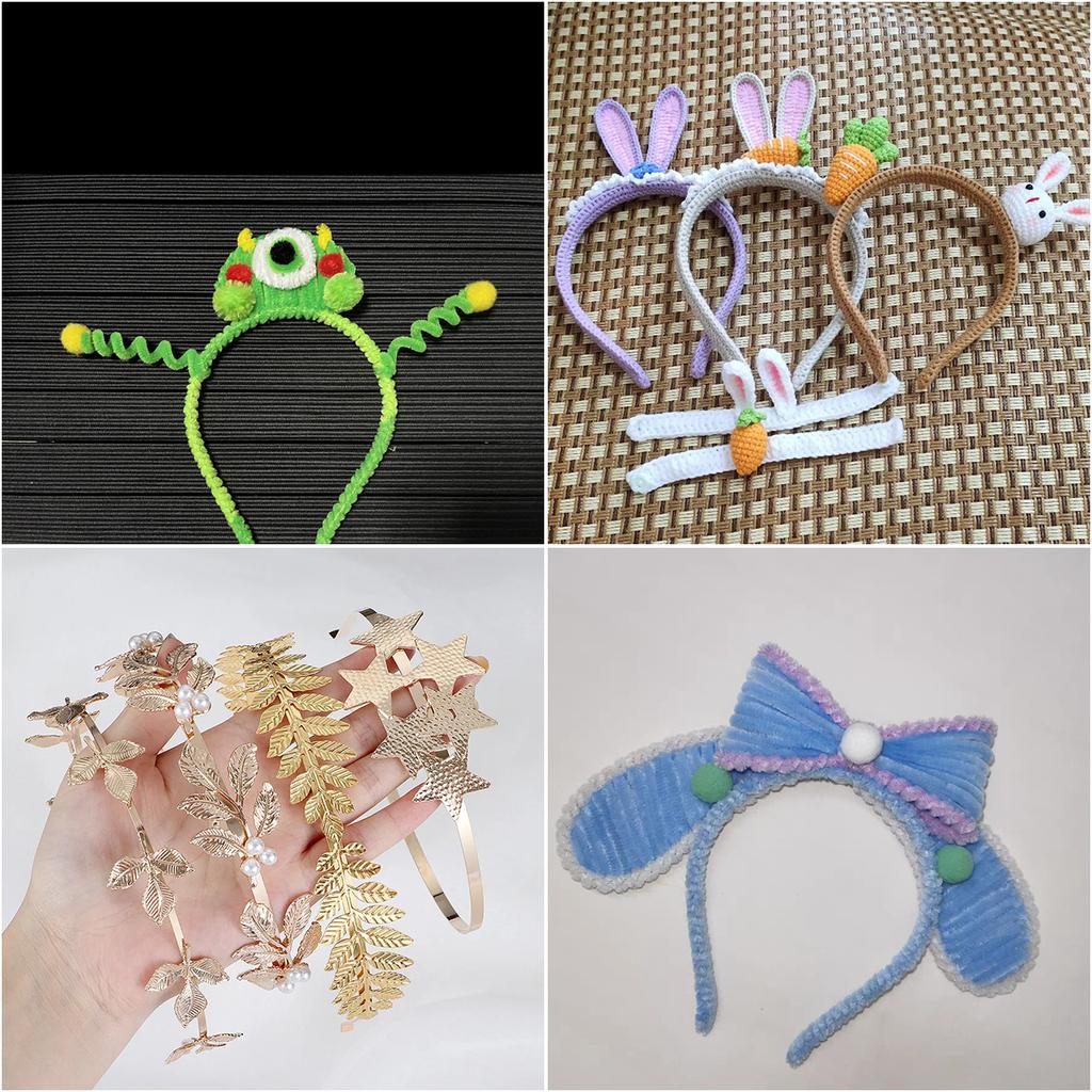 10Pcs Metal Headband 11x14cm Simple Headband Hair Fixing Head Hoop Unisex Headband for DIY Making Hairband Accessories Wholesale
