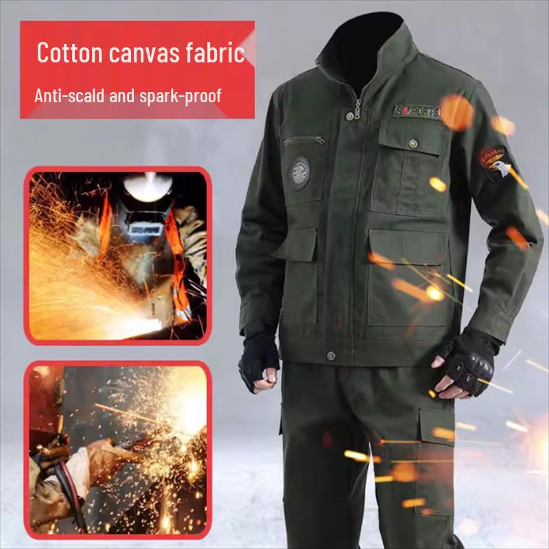 Men's Thickened Pure Cotton Workwear Set