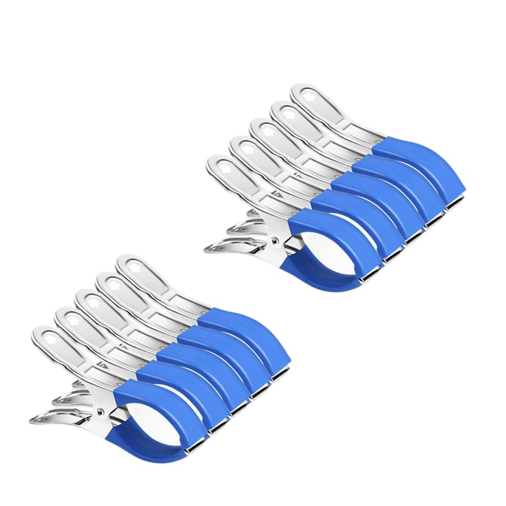 6/10/12 Pezzi Mollette Antivento Riutilizzabili in Acciaio Inossidabile per Teli Piscina con Manico in Plastica per Copertura Piscina Interrata