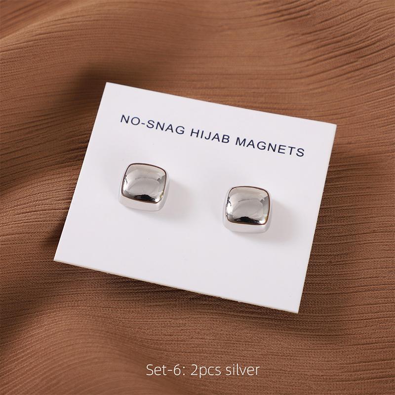 Matte Magnet Hijab Pins for Muslim Headscarf Women Scarf Magnetic Button Shawls Magnetic Brooch Ramadan Islamic Turban Fingdings