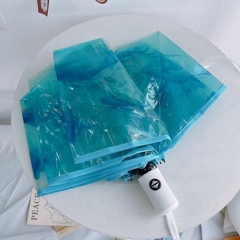 Прозрачный Аквариум Океан Прямая Ручка Зонт Складной Детский Взрослый Универсальный Медуза Кит Фото Реквизит Зонт