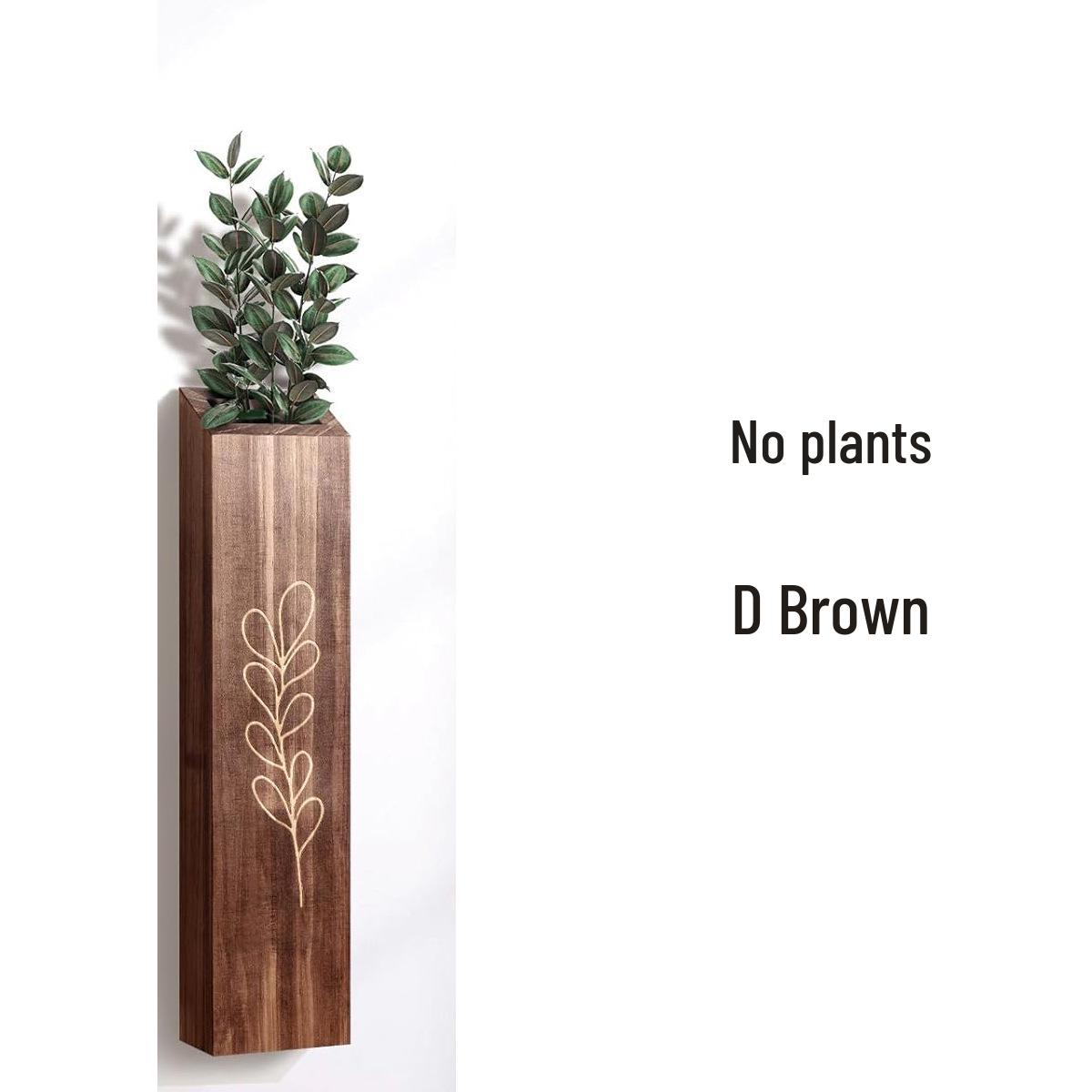 

Pine Wood Wall-Mounted Flower Vase for Dry Flowers - Farmhouse Style Indoor Decor