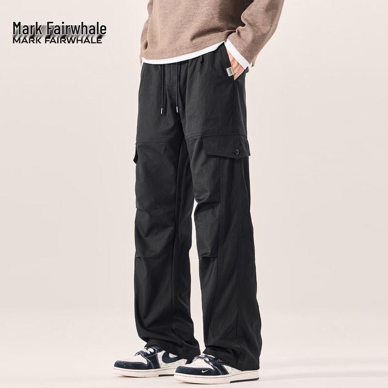 Mark Fairwhale Men's Multi-Pocket Workwear Straight-Leg Casual Pants