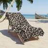 Leopard Print Highly Absorbent Microfiber Beach Towel, for Travel Swimming Diving Surfing Yoga Camping