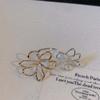 Exaggerated Silver Sunflower Finger Circle Irregular Open Hollow Out Ring  Banquet