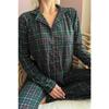 Leopard Printed Front Buttoned Long Sleeve Velvet Pajama Set