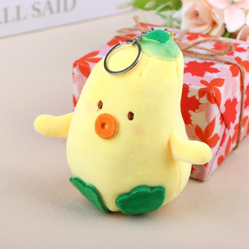 

Cute Banana Duck Plush Toy Cartoon Pendant Soft Stuffed Doll Keychain Backpack Car Bag Key Ring Decor Kid Gift 1Pc
